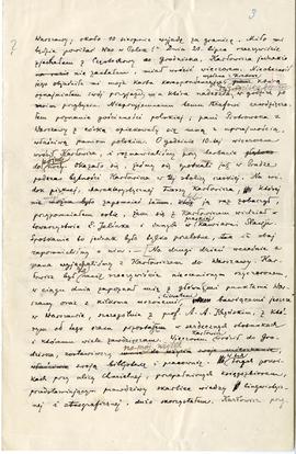 Wspomnienia Adolfa Černego o Janie Karłowiczu (rękopis)  strona 3