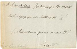 Brulion Józefa Żurowskiego zawierający zbiór luźnych kartek z notatkami w języku polskim i niemie...