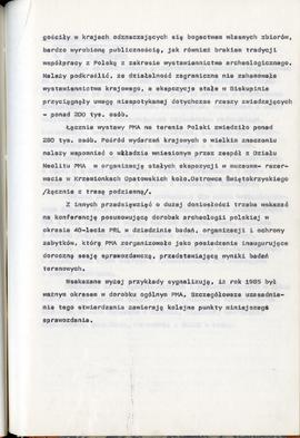 Państwowe Muzeum Archeologiczne w Warszawie. Sprawozdanie z działalności w roku 1985.  Maszynopis...