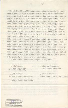 Maszynopis  odpis protokołu z dnia 19 grudnia 1927 r. z zebrania komisji w m. Gródek  pow. Równe ...