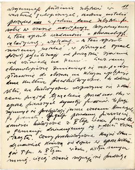 Rękopis wykładów Józefa Żurowskiego z zakresu archeologii przedhistorycznej  strona 21: "[…]...