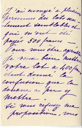 List od G. de Maret do Erazma Majewskiego (rękopis)  strona 2