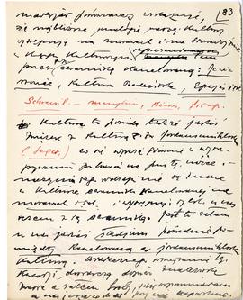 Rękopis dziewięciu wykładów Józefa Żurowskiego pt. "Osadnictwo przedhistoryczne w dorzeczu G...