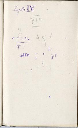 Notes nr 1 z okresu 29.06.1873 r.-24.09.1874 r.  Notatka odręczna Erazma Majewskiego: "Zagad...