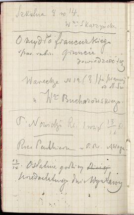 Notes nr 23 z wpisami odręcznymi  Erazma Majewskiego z okresu od 09.09.1885-05.10.1885 r.  strona.