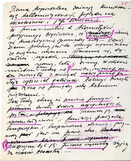 Rękopis wykładów Józefa Żurowskiego z zakresu archeologii przedhistorycznej  strona 45: "[…]...