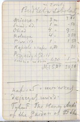 Notes nr 35 z wpisami odręcznymi  Erazma Majewskiego z okresu od 10.07.1890 r. - 25.10.1890 r.  s...