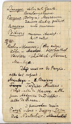 Notes nr 50 z wpisami odręcznymi  Erazma Majewskiego z okresu 19.07.1896 r.-05.10.1896 r.  strona.