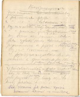 Brulion Józefa Żurowskiego "Żurowski 1918" z notatkami w języku niemieckim z okresu stu...