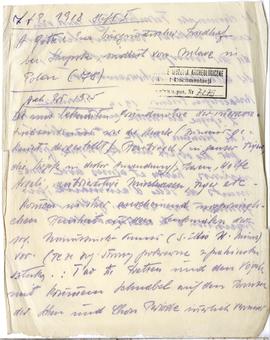 Odręczne notatki Józefa Żurowskiego w języku niemieckim i francuskim z czasopisma "Archæolog...