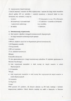 Państwowe Muzeum Archeologiczne w Warszawie. Sprawozdanie z działalności w roku 1998. Maszynopis...