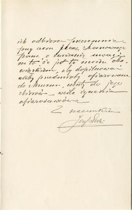 List od Józefa Leskiego  Dyrektora Muzeum Przemysłu i Rolnictwa w Warszawie  do Erazma Majewskieg...
