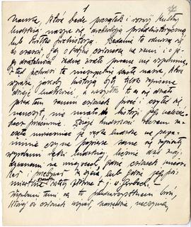 Rękopis odczytu Józefa Żurowskiego pt. "Człowiek w epoce kamienia. Cz. I. paleolit" z d...