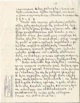 Rękopis. Pismo Ireny Scheur-Sawickiej z dnia 27 stycznia 1926 r. do Michała Drewko Konserwatora Z...