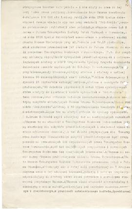 Pismo (maszynopis) - akt darowizny zbiorów MEM Towarzystwu Naukowemu Warszawskiemu z 03.06.1921 r...