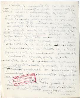 Rękopis wykładów Józefa Żurowskiego z zakresu archeologii przedhistorycznej  strona 50: pieczątka...