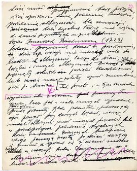 Rękopis wykładów Józefa Żurowskiego z zakresu archeologii przedhistorycznej  strona 97: "[…]...