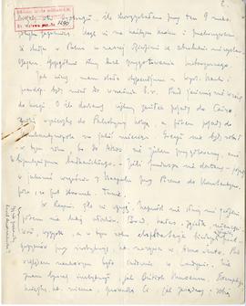 Rękopis listu Stanisława Gąsiorowskiego do Józefa Żurowskiego z dnia 18.05.1925 r. wraz z kopertą...