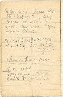 Notes Józefa Żurowskiego pt. "Dziennik przedhistorycznych wiadomości" z odręcznymi nota...