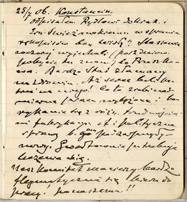 Notatnik nr 64 z odręcznymi notatkami Erazma Majewskiego z okresu od 25.07.1906 r. do 05.01.1907 ...