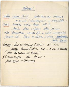 Brulion Józefa Żurowskiego zawierający zbiór luźnych kartek z notatkami w języku polskim i niemie...