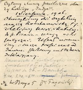 Notatnik nr 64 z odręcznymi notatkami Erazma Majewskiego z okresu od 25.07.1906 r. do 05.01.1907 ...