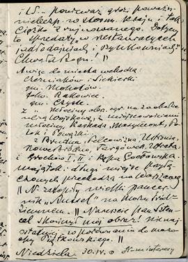 Notatnik nr 87 z odręcznymi notatkami Erazma Majewskiego z okresu od 21.04.1916 r. do 31.12.1916r...