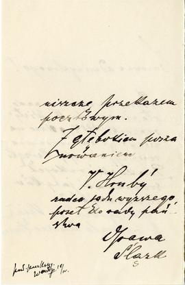 List od V. Hrubý'ego do Erazma Majewskiego (rękopis)  strona 2