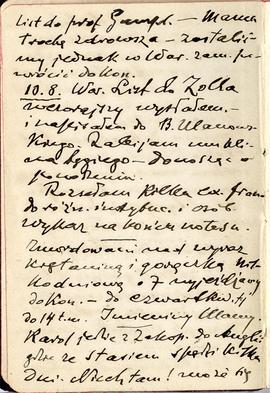 Notatnik nr 68 z odręcznymi notatkami Erazma Majewskiego z okresu od 08.08.1908 r. do 06.10.1909 ...